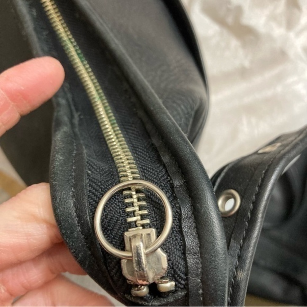 Coach vintage black leather legacy hobo bag nickel hardware 9058 - Picture 11 of 14